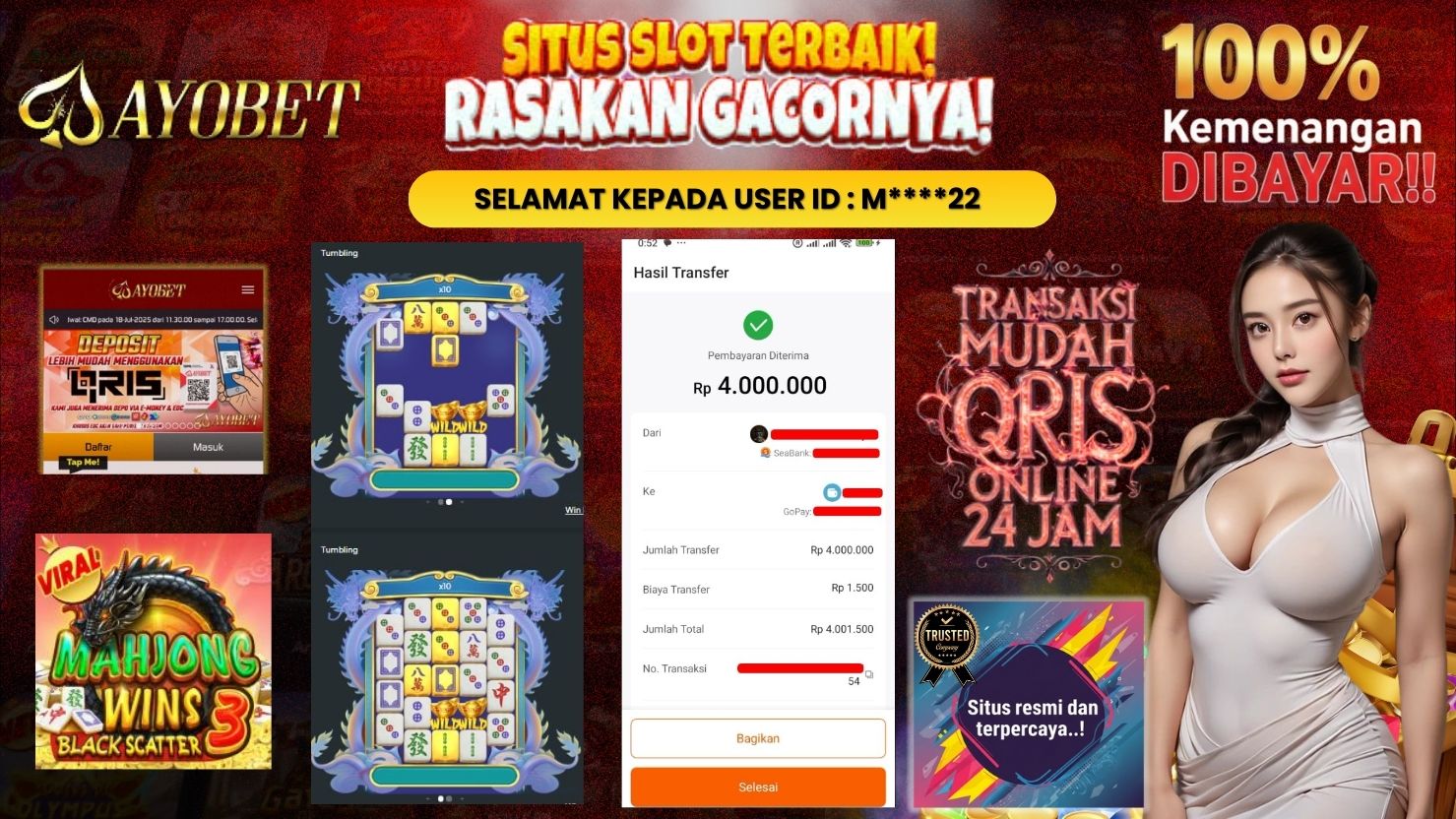 AYOBET JACKPOT SLOT MAHJONG WINS 3 - BLACK SCATTER